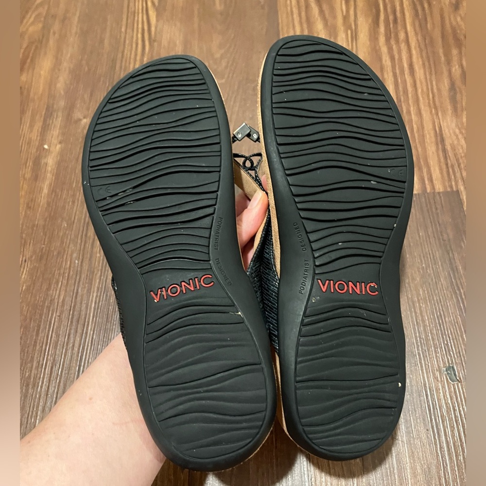 Vionic Women's Rest Bella Toe Post Sandal, Black - Picture 5 of 8